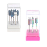 Maxbell 7pcs/set Nail Polishing Cuticle Removal Nail Drill Bit White Display Stand