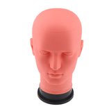 Maxbell Mannequin Head Model Male Pro Cosmetology Wig Making Hat Display Rack Orange