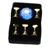 Maxbell 5pcs Nail Tip Holder Stand & Display Base for Practice Blue Crystal Base