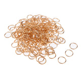 Maxbell 200pcs/Pack 14mm Hair Cuff Clip Rings Decorations Braid Hair Loop Dreadlocks Rose Gold