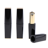 Maxbell 3pcs 11.1mm Empty Lipstick Tubes Lip Balm DIY Container Tube Bottles Glossy Black