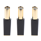 Maxbell 3pcs 11.1mm Empty Lipstick Tubes Lip Balm DIY Container Tube Bottles Glossy Black