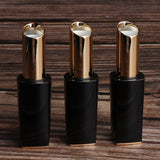 Maxbell 3pcs 11.1mm Empty Lipstick Tubes Lip Balm DIY Container Tube Bottles Glossy Black