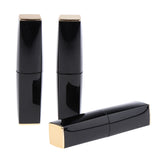 Maxbell 3pcs 11.1mm Empty Lipstick Tubes Lip Balm DIY Container Tube Bottles Glossy Black