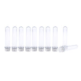 Maxbell 10x 40/50ml Plastic Test Tubes Vial Sample Container with Caps purplish red