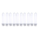 Maxbell 10x 40/50ml Plastic Test Tubes Vial Sample Container with Caps purplish red