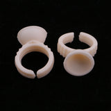 Maxbell Lot 100pcs Silicone Pigment Rings Tattoo Ink Cups Makeup Ring Glue Holder S