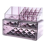 Maxbell Acrylic Cosmetic Organizer Lipstick Polishes Display Jewelry Storage Box Purple A