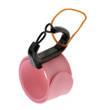 Maxbell Portable Self Adhesive Wristband Hairstyling Elastic Hair Rubber Band Holder Pink