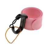 Maxbell Portable Self Adhesive Wristband Hairstyling Elastic Hair Rubber Band Holder Pink