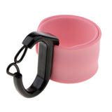 Maxbell Portable Self Adhesive Wristband Hairstyling Elastic Hair Rubber Band Holder Pink