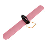 Maxbell Portable Self Adhesive Wristband Hairstyling Elastic Hair Rubber Band Holder Pink