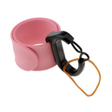 Maxbell Portable Self Adhesive Wristband Hairstyling Elastic Hair Rubber Band Holder Pink