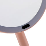 Maxbell 30 LED Lighted Makeup Mirror Infrared Induction Vanity Mirror with Organizer Pink