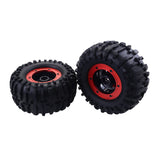 Maxbell 1 Pair Rubber Wheel Tire Tyres for 1:10 Scale Model RC Car DIY Parts Red