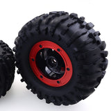 Maxbell 1 Pair Rubber Wheel Tire Tyres for 1:10 Scale Model RC Car DIY Parts Red