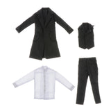 Maxbell 1/6 Scale Male Gothic Costume Suit For 12'' Male Figures Accessories Black