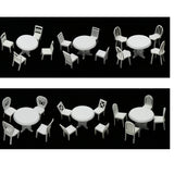 Maxbell 1/20 Scale Table and Chairs Furniture Model Building Kits Sand Table Accs A