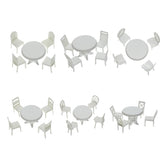 Maxbell 1/20 Scale Table and Chairs Furniture Model Building Kits Sand Table Accs A
