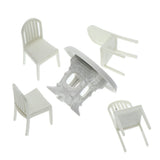 Maxbell 1/20 Scale Table and Chairs Furniture Model Building Kits Sand Table Accs A