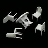 Maxbell 1/20 Scale Table and Chairs Furniture Model Building Kits Sand Table Accs A