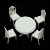 Maxbell 1/20 Scale Table and Chairs Furniture Model Building Kits Sand Table Accs A