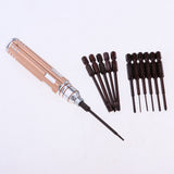 Maxbell 12 In 1 Hex Screwdriver Repair Tools Set for RC DJI Helicopter Drone Golden