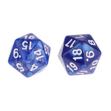 Maxbell 10 Pack of Twenty Sided Dice D20 Playing D&D RPG Party Games Dices Blue
