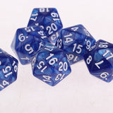 Maxbell 10 Pack of Twenty Sided Dice D20 Playing D&D RPG Party Games Dices Blue