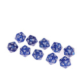 Maxbell 10 Pack of Twenty Sided Dice D20 Playing D&D RPG Party Games Dices Blue