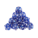 Maxbell 10 Pack of Twenty Sided Dice D20 Playing D&D RPG Party Games Dices Blue