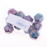 Maxbell Multi-sided Dice Polyhedron Dice D12 for D&D TRPG Table Game Purple+Blue