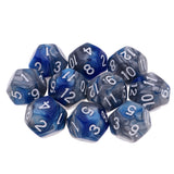 Maxbell Multi-sided Dice Polyhedron Dice D12 for D&D TRPG Table Game Blue+Grey