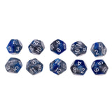 Maxbell Multi-sided Dice Polyhedron Dice D12 for D&D TRPG Table Game Blue+Grey