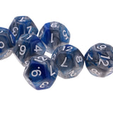 Maxbell Multi-sided Dice Polyhedron Dice D12 for D&D TRPG Table Game Blue+Grey