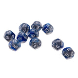 Maxbell Multi-sided Dice Polyhedron Dice D12 for D&D TRPG Table Game Blue+Grey