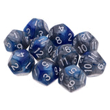 Maxbell Multi-sided Dice Polyhedron Dice D12 for D&D TRPG Table Game Blue+Grey