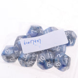 Maxbell Multi-sided Dice Polyhedron Dice D12 for D&D TRPG Table Game Blue+Grey