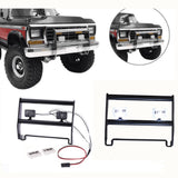 Maxbell 1/10 Metal Front Bumper with LED Lights for Traxxas TRX4 Ford Bronco Square