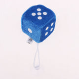 Maxbell 24Pcs 4cm Plush Fuzzy Dice Family Set Car Dice Mirror Hanging Pendant Blue