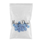 Maxbell 24Pcs 4cm Plush Fuzzy Dice Family Set Car Dice Mirror Hanging Pendant Blue