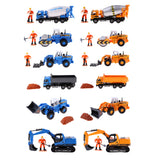 Maxbell 1/50 Engineering Car Truck Vehicle Model Construction Blue Agitating Lorry