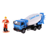 Maxbell 1/50 Engineering Car Truck Vehicle Model Construction Blue Agitating Lorry