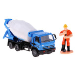 Maxbell 1/50 Engineering Car Truck Vehicle Model Construction Blue Agitating Lorry