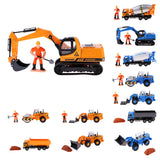 Maxbell 1/50 Engineering Car Truck Vehicle Model Construction Blue Agitating Lorry