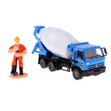 Maxbell 1/50 Engineering Car Truck Vehicle Model Construction Blue Agitating Lorry