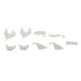 Maxbell 1/35 Scale Miniature Animal Pig Chicken Duck Rabbit Model for Scene Building