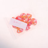 Maxbell 10pcs 10 Sided D10 Polyhedral Dice Double Color for DND RPG MTG Orange Red