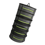 Maxbell Herb Drying Rack Mesh Net Dryer 6 Layer 60cm w/Green Zippers 6 Layer