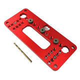 Maxbell Wood Doweling Jig Woodworking Positioner Locator Tool Style A_Red